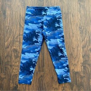 J. Crew Blue Camo Capri Leggings